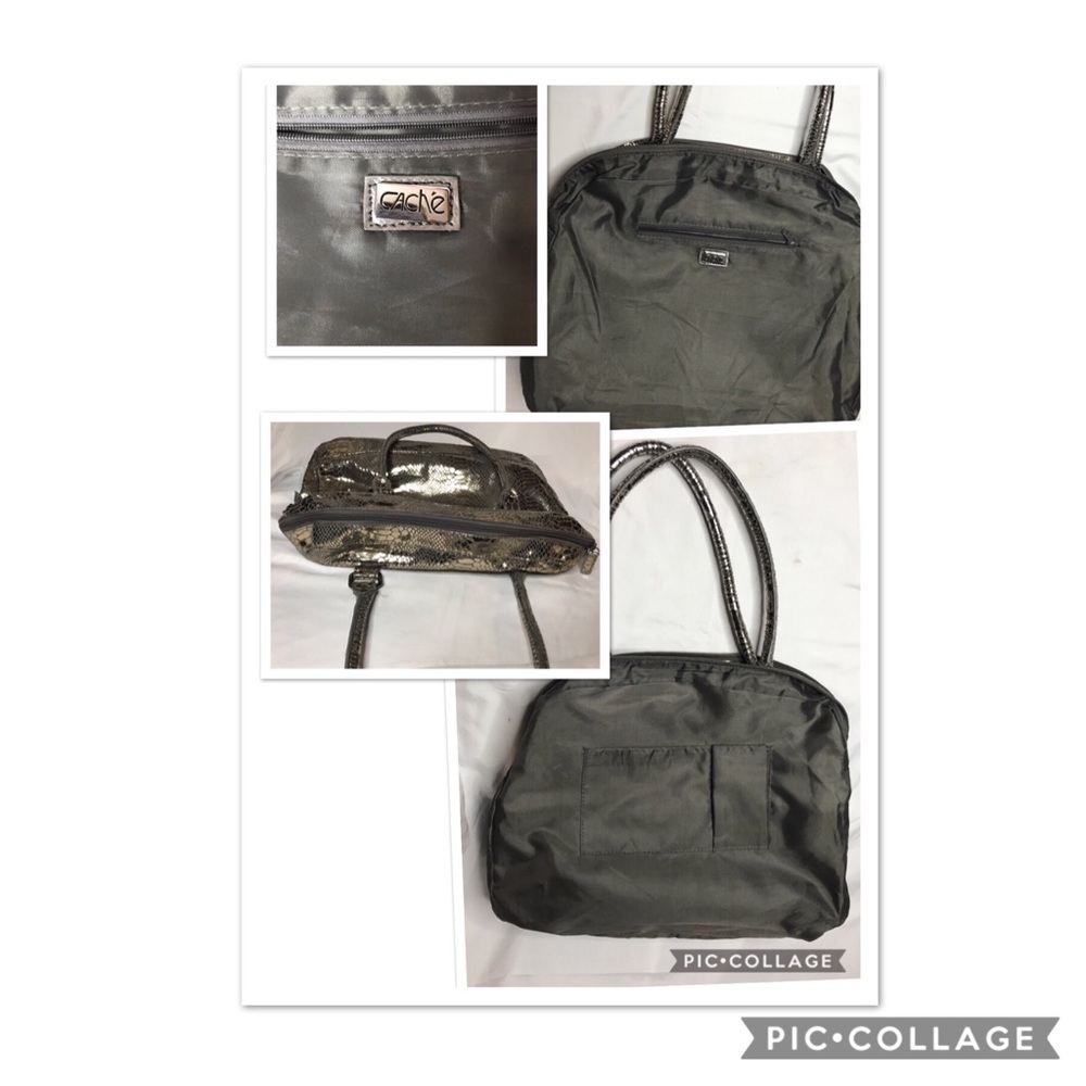 Cache Reptile Print Metallic Purse - image 8